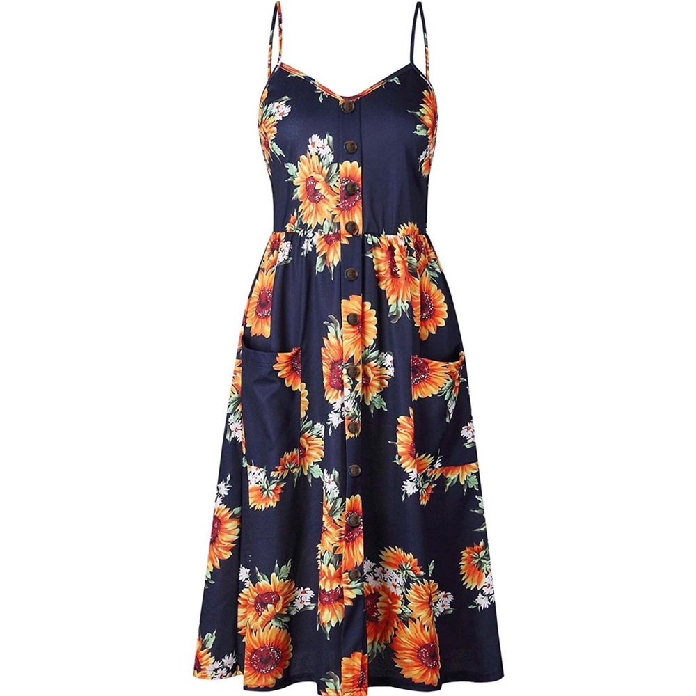 Sunflower Knee Length Dress